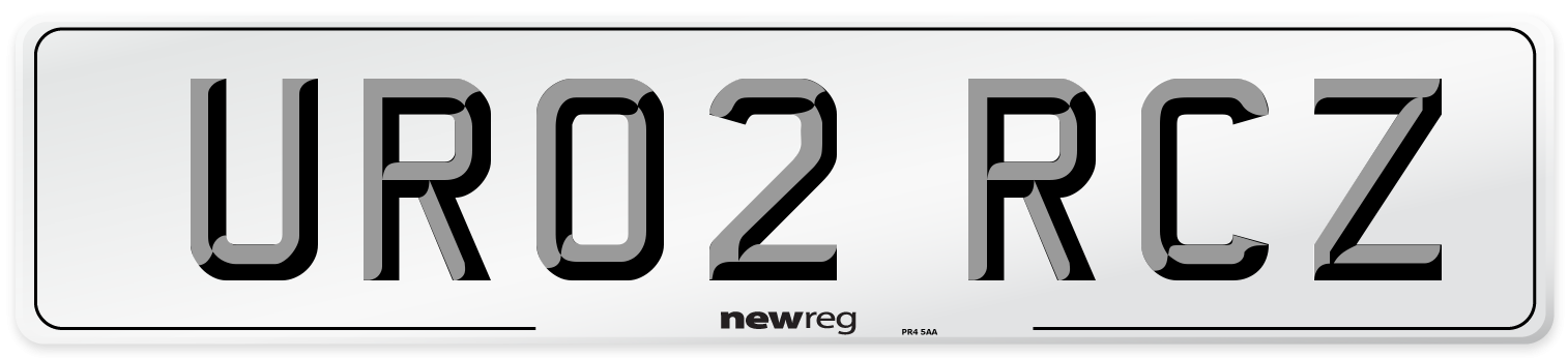UR02 RCZ Number Plate from New Reg